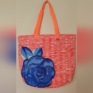 Lancome Of Paris Canvas Beach Bag Tote